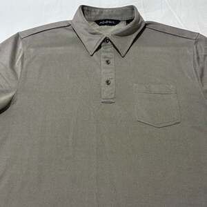 Axist Mens Gray Polo Shirt Large Short Sleeve Pocket